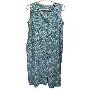 Lilly Pulitzer Blue and Green Floral Midi Dress